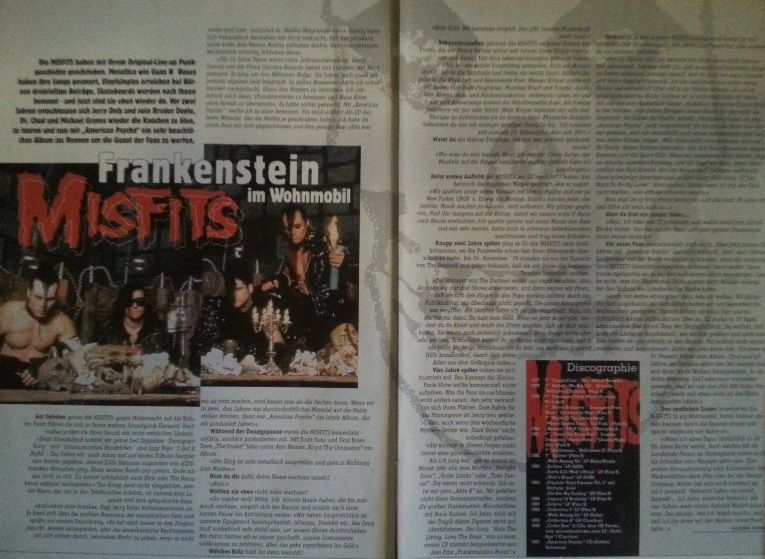 3x Poster A2 u. Interview MISFITS Danzig Horror Goth Garage Punk in Köln