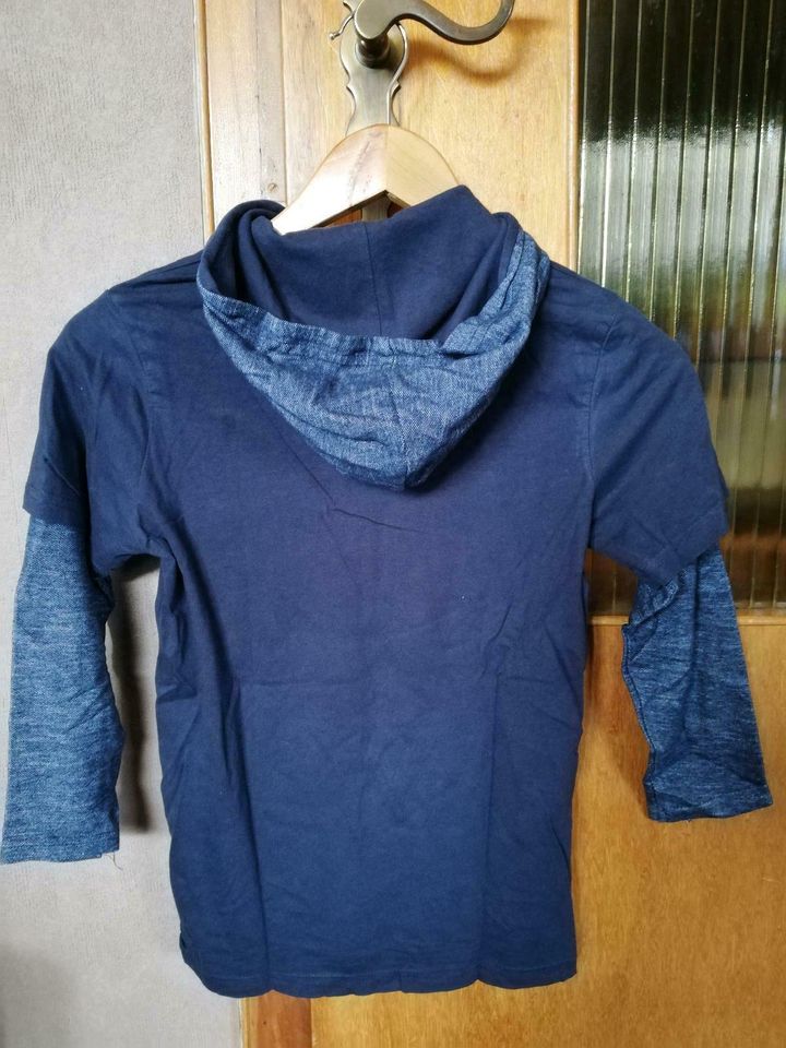 Pullover, 134/140, Jungen, dunkelblau, Sweatshirt, Kapuze in Hansestadt Seehausen