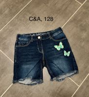 C&A Shorts 128 Jeans blau Schmetterling Schleswig-Holstein - Tangstedt  Vorschau