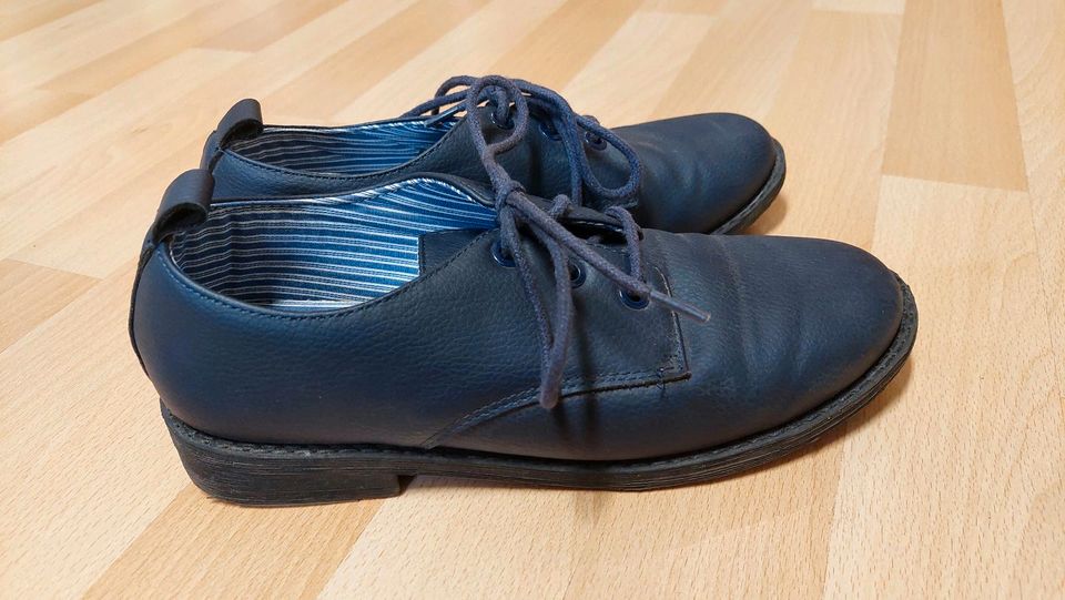 Leder Schuhe Kommunion blau Zara Gr. 35 in Essen