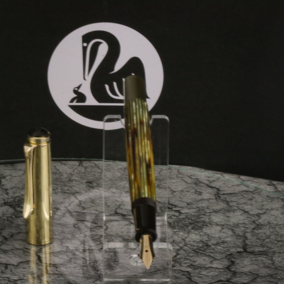 Orig. Pelikan M 500 Luxus Füllfederhalter 14K Gold Füller neuw. in Igel