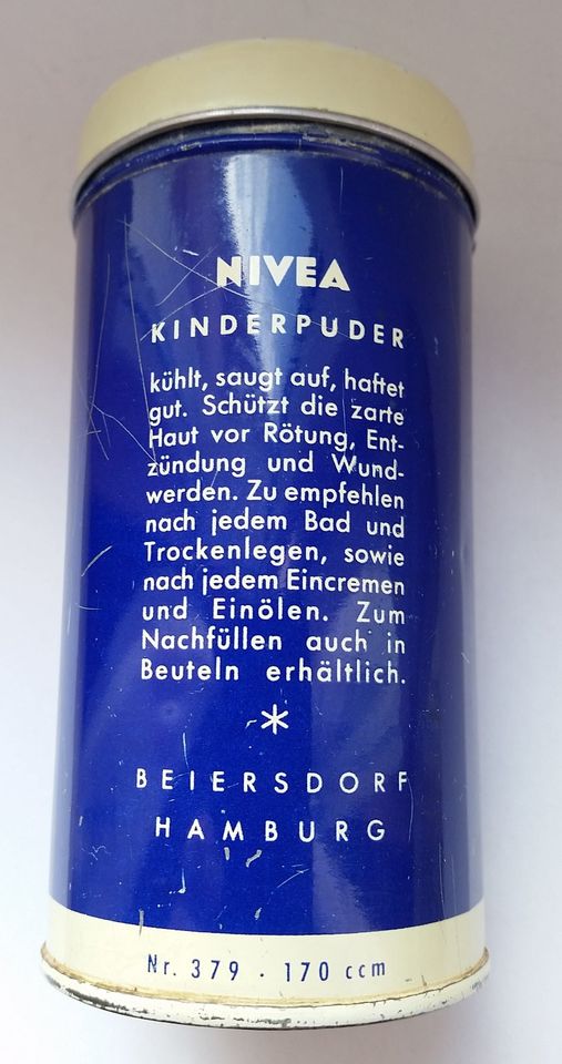 Dose, Nivea Kinderpuder, Metall, in Bobenheim-Roxheim