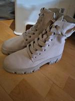 Tamaris Schnürstiefel Schuhe 39 NEU Boots Leder Offwhite beige Bayern - Aichach Vorschau