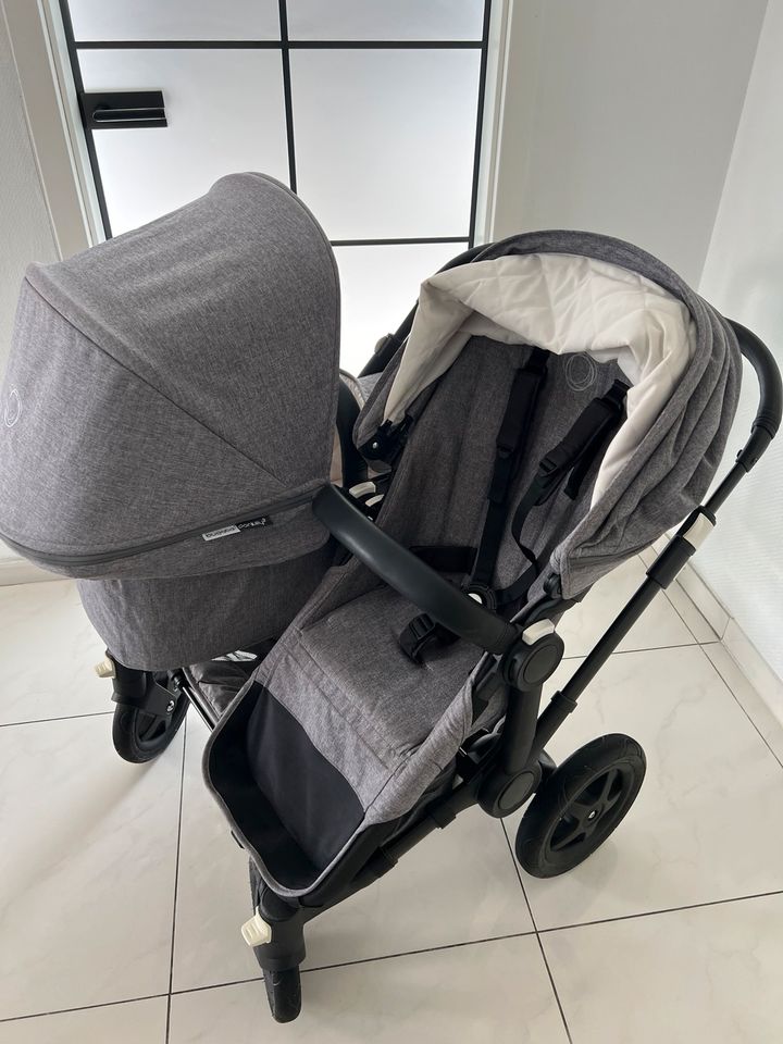 Bugaboo Donkey 2 Geschwisterwagen/Zwillingswagen Grey M Twin/duo in Solingen