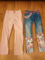 Gr 116 Jogginghose Kanz & Einhorn-Leggings in Jeansprint Thüringen - Erfurt Vorschau