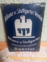 Emailleschild Allianz&Stuttgarter Verein Lebensversicherung 1930 Nordrhein-Westfalen - Petershagen Vorschau