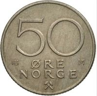 Norwegen 50 Öre 1976 sehr gut erhaltene Münze Nordrhein-Westfalen - Hamm Vorschau