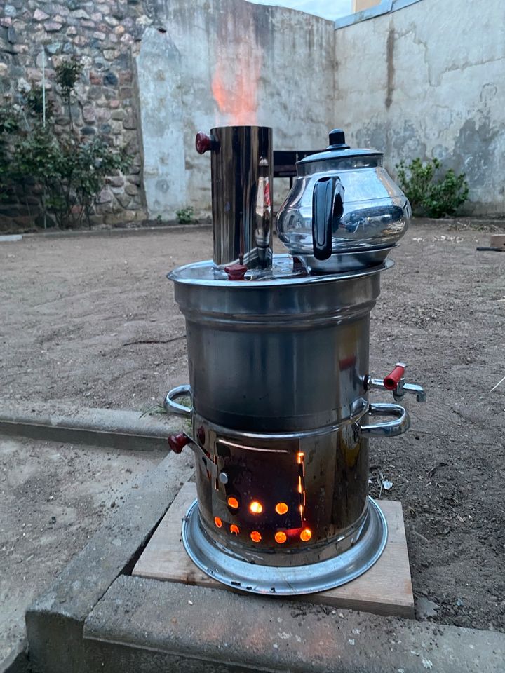 Semaver Neu Samowar Holzkohle Teekocher Samovar Teekanne Garten in Braunschweig