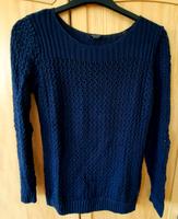 Luftiger Strickpulli, Lochmuster, Größe 36/38, Farbe dunkelblau Bayern - Bad Kissingen Vorschau