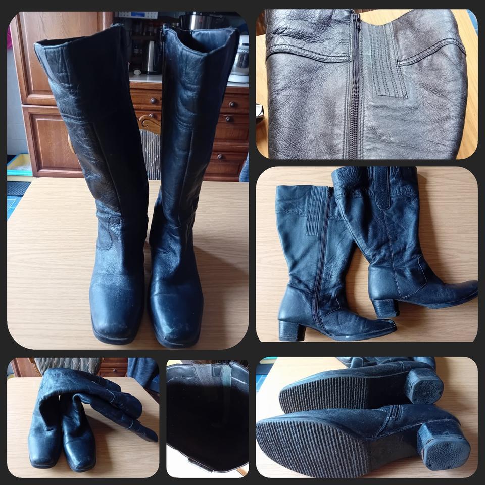 (0028) SHEEGO | Damen Stiefel wadenlang | Gr 40 | Schaft 49cm XXL in Norden