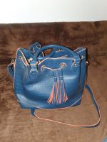 Handtasche Shopper blau mit orangenen Akzenten Frankfurt am Main - Ostend Vorschau