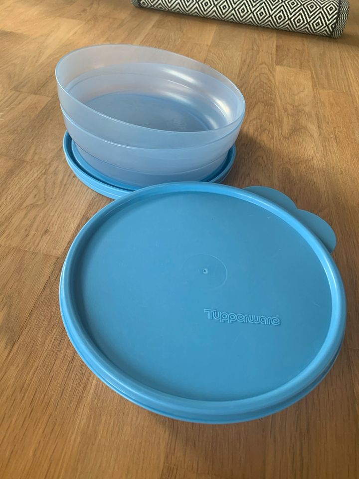 Tupperware Frische-Drops, Tupperdosen 3er Set blau in Wabern