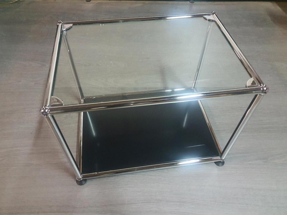 Usm Haller Beistelltisch Couchtisch schwarz mit Glas 50x35 in Marburg