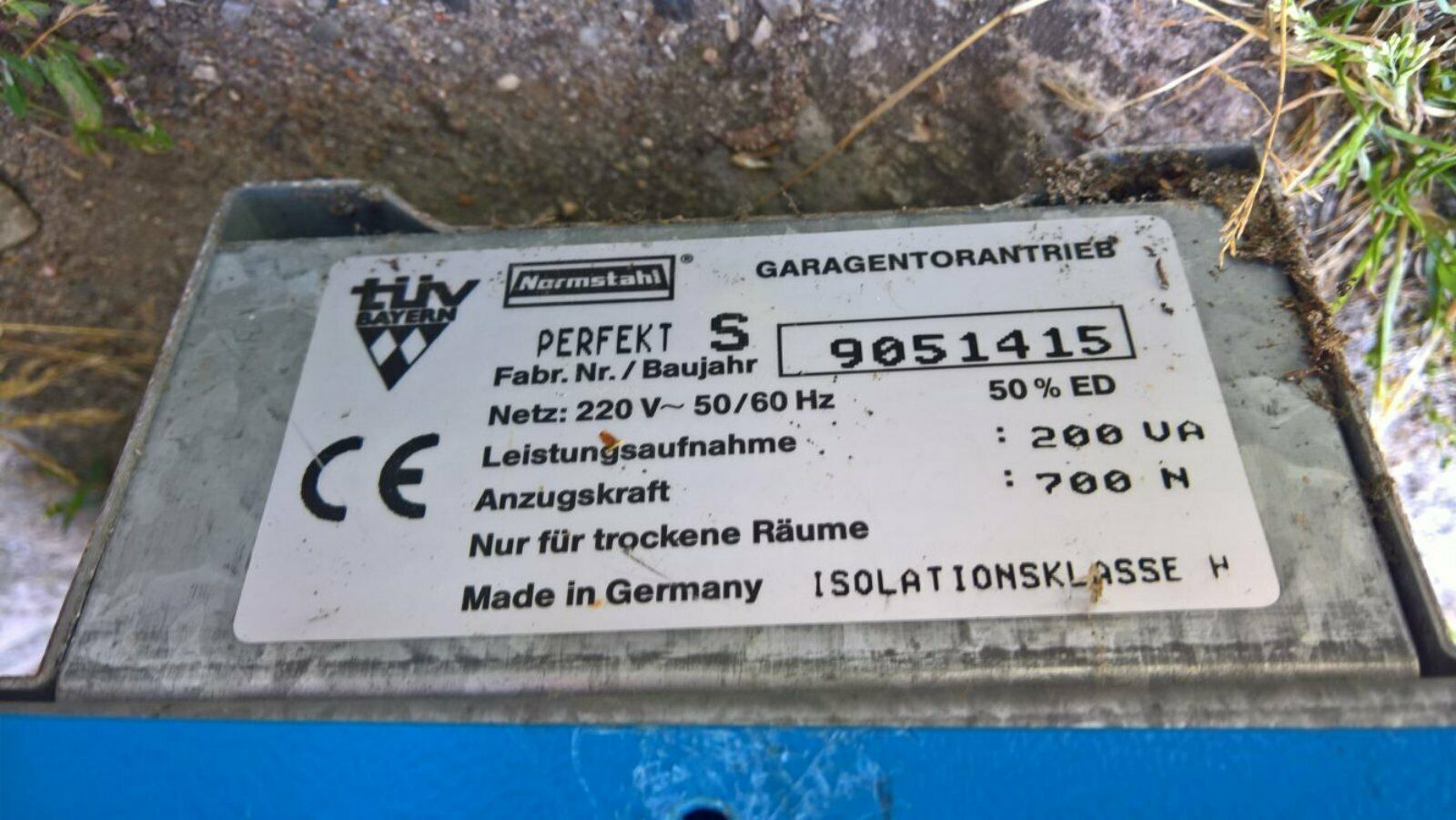 Garagentorantrieb Torantrieb Normstahl Perfekt S, für Ersatzteile in