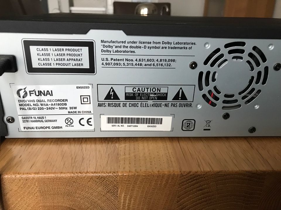 Funai DVD/VHS Dual Recorder W4A-A4180DB in Großenkneten
