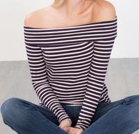 NEU Esprit Offshoulder Shirt Bluse Baumwolle Stretch gestreift S Niedersachsen - Melle Vorschau