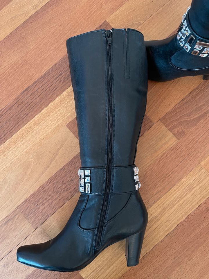 HÖGL Lederstiefel Stiefel mit Swarovski Kristalle 38,5 TOP ✨✨ in Berlin