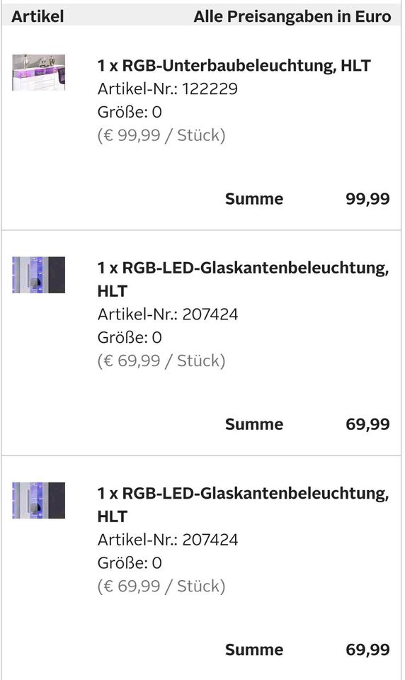 jetzt Glaskantenbeleuchtung Kleinanzeigen kaufen in eBay Baden-Württemberg | Kleinanzeigen LED | ist + Lampen Unterbaubeleuchtung - gebraucht (Farbenwechsel) Denkendorf