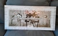 Bild mit Blumen Fahrradmotiv Sepia Rosa Vintage Saarbrücken-Mitte - St Johann Vorschau