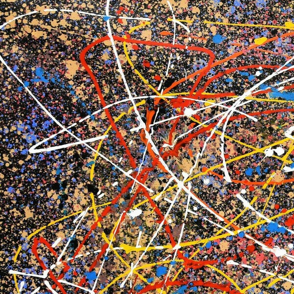 Homage of Pollock - Number 2 p98602 120x180cm Ölbild handgemalt in Berlin