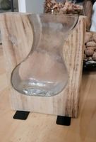 Vase aus Holz mit eingelassenen Glas Baden-Württemberg - Karlsruhe Vorschau