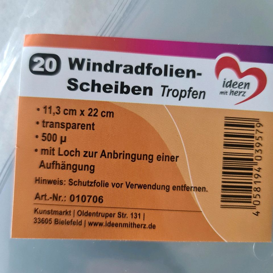 Verschiedene Windradfolien Ideen mit Herz Jittenmeier in Hilden