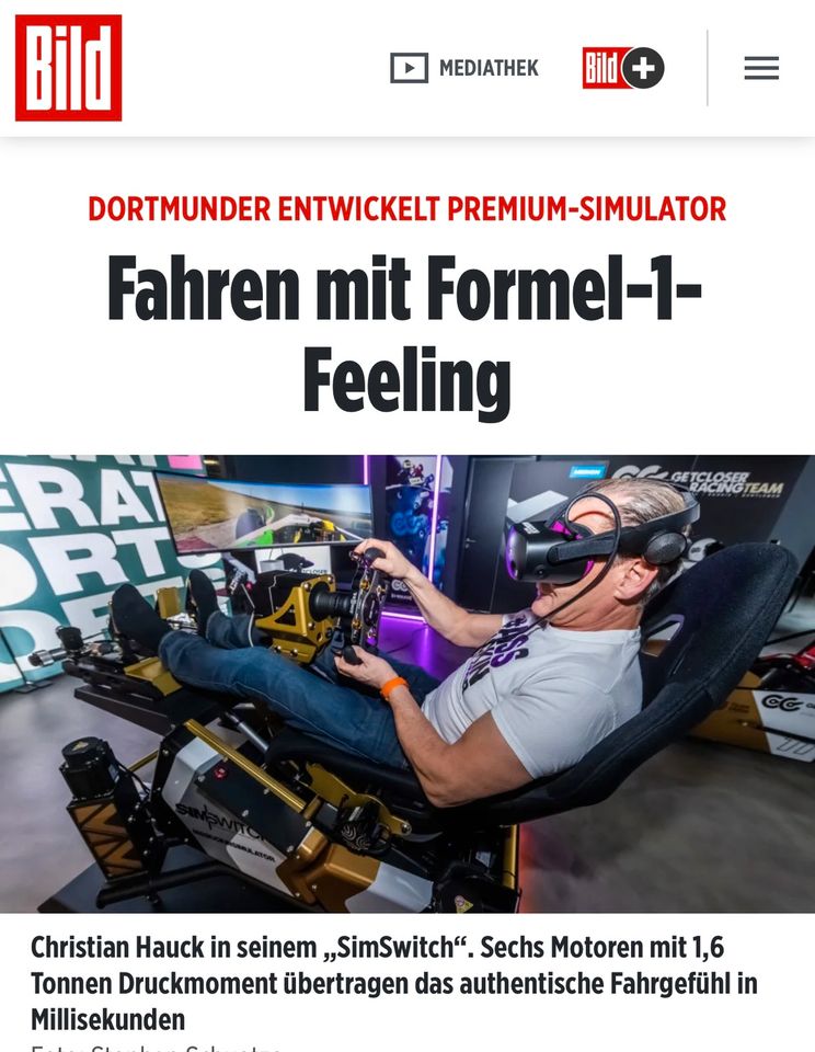 SimRacing Gutschein für Testfahrt im besten Motion Rennsimulator in Dortmund