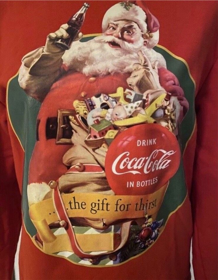 Coca Cola Pulli Pullover Weihnachtsmann Santa Claus Unisex in Schwelm