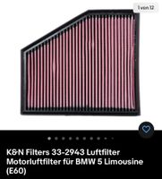 NEU K&N 33-2943 Sportluftfilter BMW E60 5er Sachsen - Mittweida Vorschau