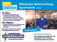 Mitarbeiter Stalleinrichtung & Agrartechnik, Stellenangebot, Job Niedersachsen - Bassum Vorschau