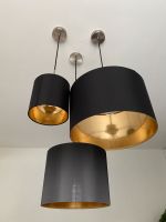 3x Lampenschirm Hängelampe Lampe 38 30 & 18cm schwarz gold Stuttgart - Botnang Vorschau