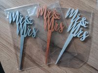 Cake topper Tortenstecker Blumenstecker Hochzeit Mr&Mrs Deko Kreis Pinneberg - Pinneberg Vorschau