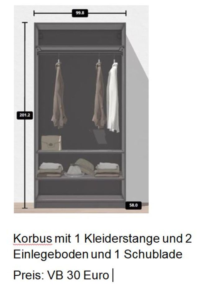 Kleiderschrank PAX System braun 4 Elemente, Preise siehe im Text in Ettenheim