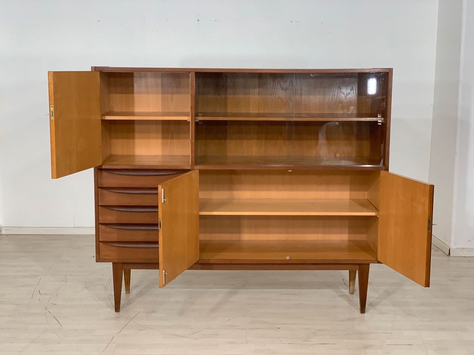 MID CENTURY HELLERAU HIGHBOARD SCHRANK WOHNZIMMERSCHRANK VINTAGE in Berlin