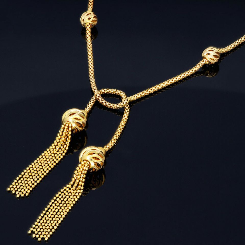 Goldkette Halskette mit Goldkugeln 585 14K ECHT GOLD 46cm 2mm in Berlin