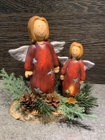 2 Keramik Engel Gesteck auf Holz Dekoration Figur Niedersachsen - Boffzen Vorschau