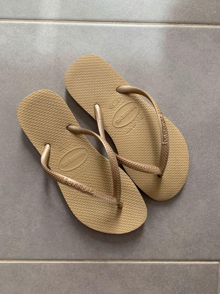 ☀️Havaianas Slim Badelatschen EUR 33/34 sand grey light golden☀️ in Hamburg