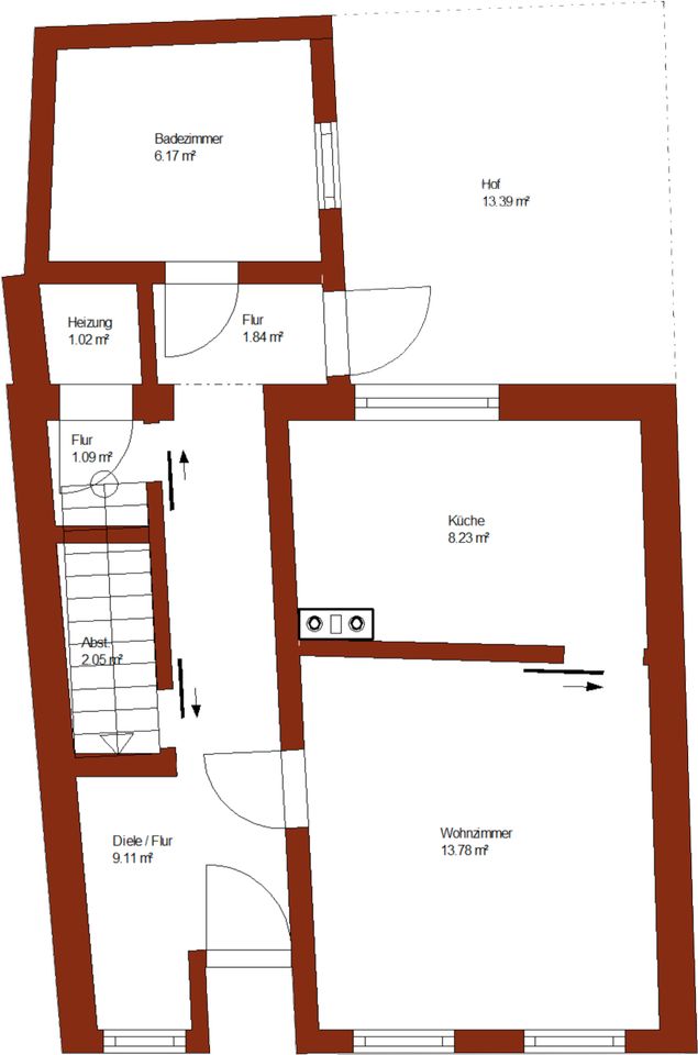 Fachwerkhaus mit Dachterrasse und kleinem Hof zu verkaufen. in Salzwedel