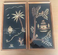 2x Wandbild Strohbild DDR vintage mit Rahmen unter Glas Bayern - Schopfloch Vorschau