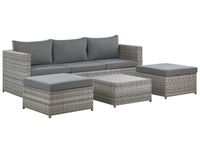 NEU Lounge Set Rattan hellgrau 5-Sitzer Multifunktionslounge Wuppertal - Barmen Vorschau