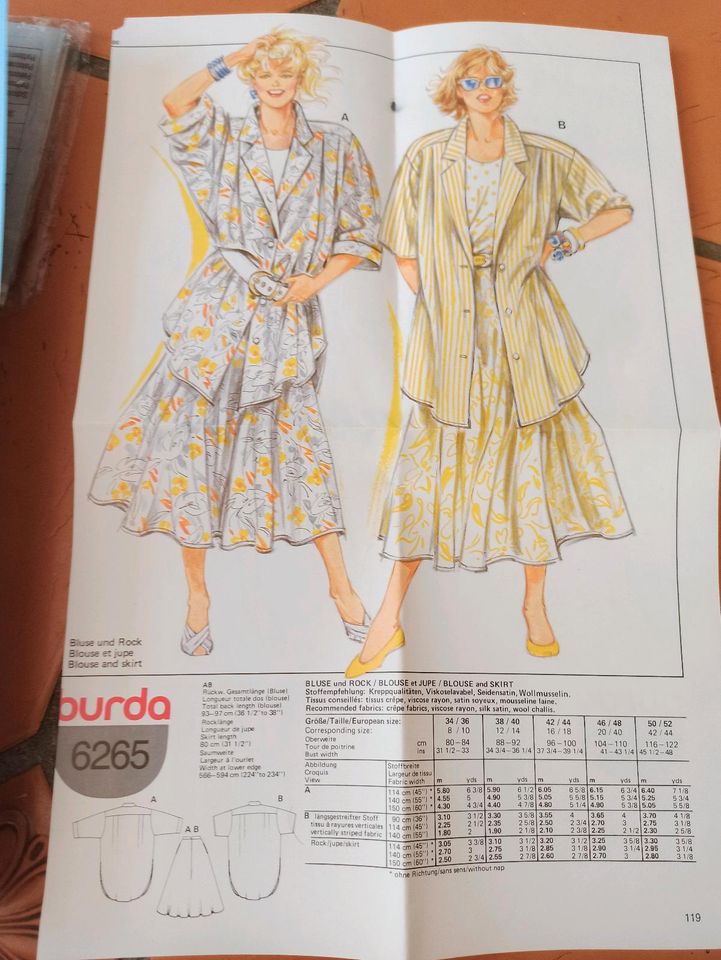 Schnittmuster Burda neue Mode Kleider Kostüme Vintage 80/90er je in Hamburg