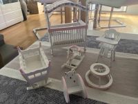 Puppenhausmöbel-Set Kinderzimmer Babybett Wiege Wippe Hochstuhl Brandenburg - Trebbin Vorschau