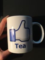 Tasse mit Facebook Like Daumen hoch zu Tee / Tea Baden-Württemberg - Forchtenberg Vorschau