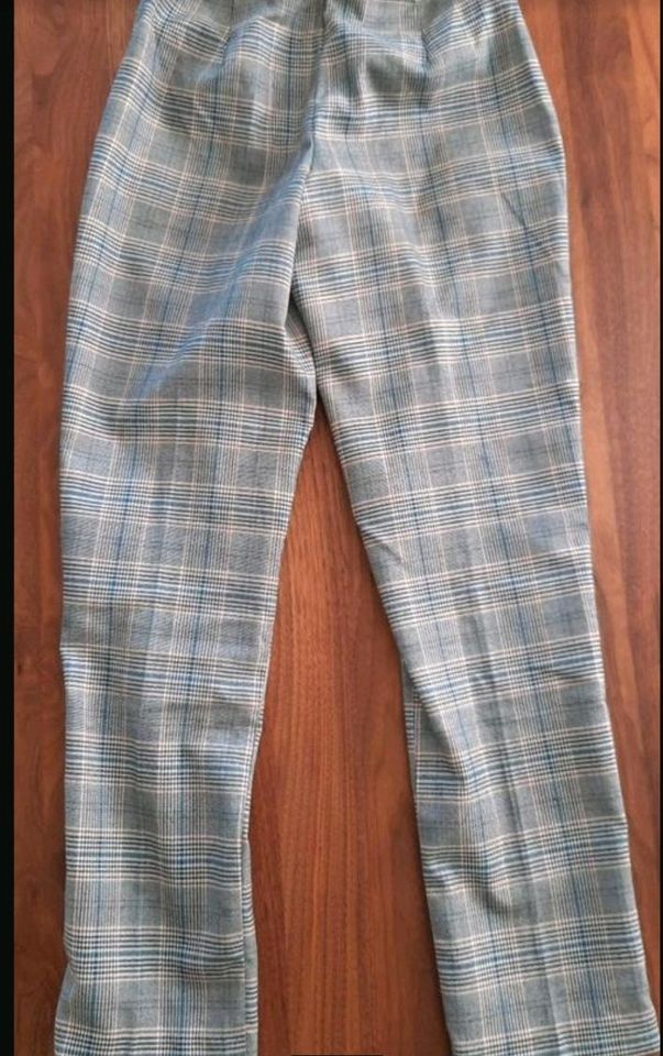 ♥️ Hose Pimkie kariert Grau Blau chic 158/164 in Herdecke