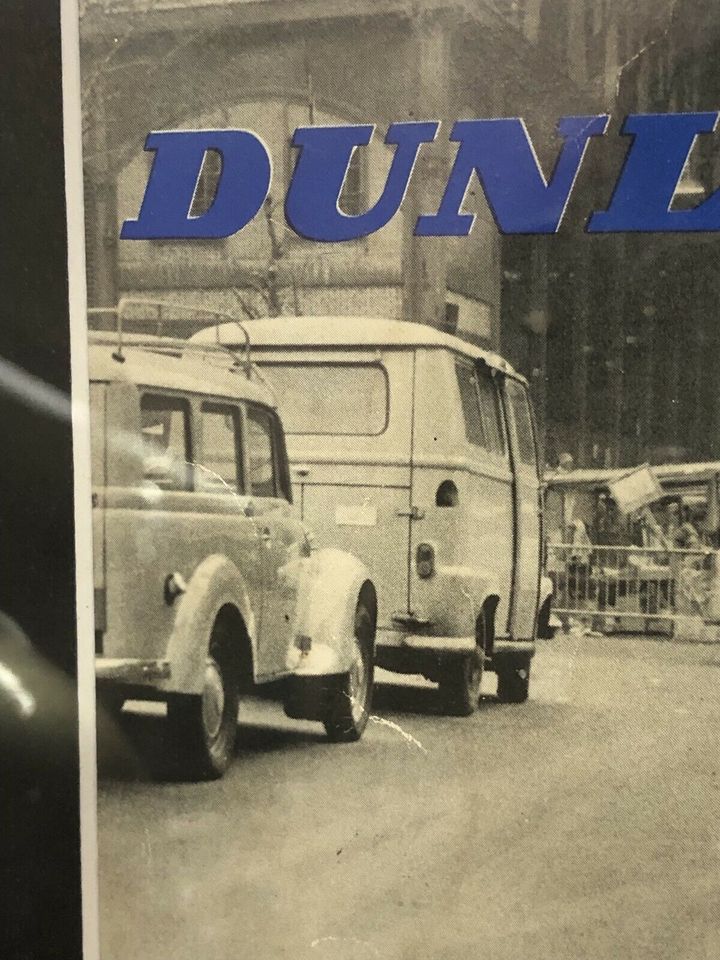 Dunlop Werbung Poster, kein Emaille Schild, Opel, VW Käfer in Markdorf