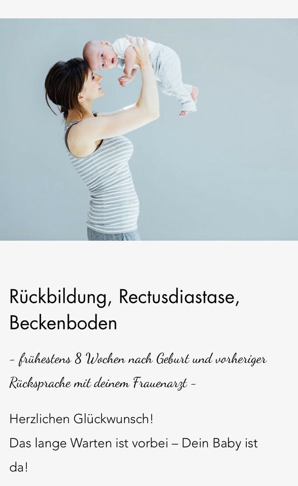 Personaltraining für Mamis, Sport in Schwangerschaft, Rückbildung in München