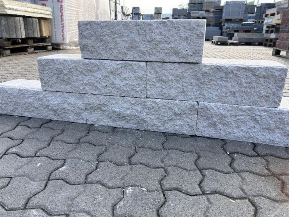 1B Trockenmauerstein Piccolo Maxi granit-weiss 50x18x15 cm (L/B/ in Wörth a. Main