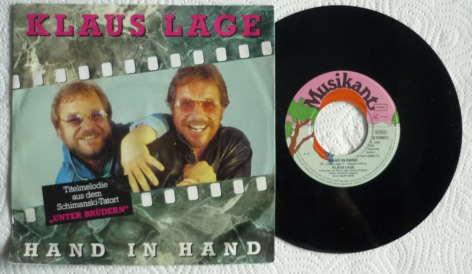 KLAUS LAGE HAND IN HAND Vinyl Single in Wesel