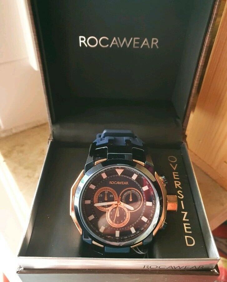 Rocawear watch deals rose gold
