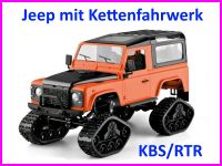 RC Jeep Land Rover Defender 90 Orange 1:12 4x4 Crawler Kette OVP Brandenburg - Cottbus Vorschau